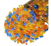 250 g de fragments de glace en mosaïque, pâte créative, particules de verre transparentes for bricolage, artisanat, décoration de la maison(Color 10)