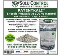250 g de PatentKali® SOLU’CONTROL - Engrais Potassique 100% Naturel