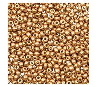 250 g de perles de rocaille Preciosa teintées en or, 11/0 (perles de rocaille Preciosa dorées)