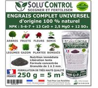250 g d'ENGRAIS COMPLET universel et équilibré - SoluControl - UAB - Utilisable en Agriculture BIOLOGIQUE