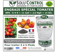 250 g Engrais Spécial Tomates, Aubergines, Poivrons, Piments - SoluControl - Formulation haute qualité Organo-Minerale - Utilisable en Agriculture Biologique