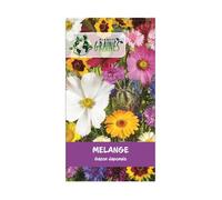 250 graines mélange fleurs gazon jardin japonais - soucis -zinnia -centaurée - lin -sauge ...