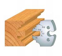 250 : Jeu de 2 fers contre profil double parement ht 50 mm pour porte outils entr'axe plot 24 mm
