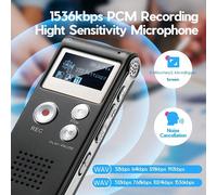 250 mAh Enregistreur vocal numérique, convient aux étudiants, enseignants, journalistes, nécessite un adaptateur/chargeur pour se connecter à un smartphone ou d'autres appareils Polychlorures de vinyl