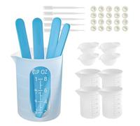 250 ml + 100 ml Tasses en Silicone pour Resine Epoxy Verre Doseur avec Melangeur Bâtonnets Pipettes Doigtier, Coupelle de Melange Epoxy pour Moules de Moulage en Résine Époxy Art Craft