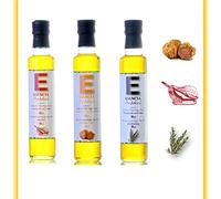 250 ml d'huile d'olive vierge extra aromatisée à la truffe blanche, au jambon et au romarin, avec de l'huile hachée