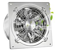 250 mm Extracteur d'Air, Ventilateur Mural 1750m³/h avec Clapet Anti-Retour Matériau Métallique, Prévention de l'Humidité et Refroidissement, pour Salle de Bain, Cuisine, Bureau, WC, Grenier, Garage