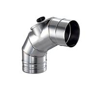 Ø 250 mm Schiedel Prima Plus coude 85° avec couvercle d'inspection pour combustibles solides