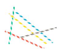 250 pailles en papier Ø 0,60 x 23 cm assorties