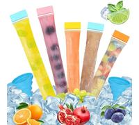 250 PCS Sacs Popsicle Sachet Glace à l'eau avec 2 Entonnoir 28cm 20cm Deux Taille Sceau de Couleur Ice Pop Pouch DIY Popsicle Pochettes pour Yaourt Sucre Glacé Crème Glacée