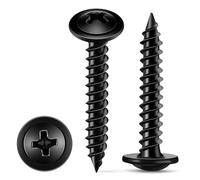 250 PCS Vis Tête Plate Large Cruciforme PH2 Ø 4,2 x 25 mm Acier Carbone 8.8 Noires Oxyde, Résistantes à La Corrosion, Vis Polyvalentes Pour Bois, Métal et Plastique - TPOHH