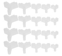 250 Pièces Cache-hameçons Triples en Plastique Blanc | Lot de Tailles 1 à 5, Capuchon Renforcé, Protège les Doigts, Usage Pêche, par Format