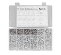 250 pièces de colliers de tuyau d’irrigation à double fil, clips à ressort pour tuyaux avec résistance à la corrosion du zinc bleu et blanc, kit assorti pour équipements d’arrosage