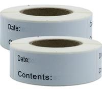 250 pièces d'étiquettes de congélation amovibles, 25 x 75 mm Autocollants pour la conservation des aliments, étiquette en papier pour réfrigérateurs et congélateurs Facile à nettoyer ne laisse aucun r