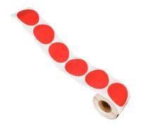 250 Pièces Étiquette Adhésive Rouge à Bord Dentelé en Relief | Finition Métallique Classique, Usage Bureau et Petites Entreprises, Papier Adhésif Cuivre, Aspect Professionnel