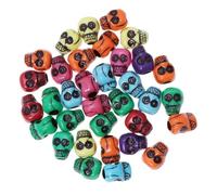 250 Pièces Perles Décoratives Tête de Mort en Acrylique