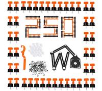 250 Pièces Réutilisables Kit Nivellement Carrelage Niveleur Cale Carrelage Autonivelant Avec 100 Croisillons Autonivelants 2mm Et 1 Clés Spéciales Et 1 Regle Multi Angle Aides à La Pose De Carrelage