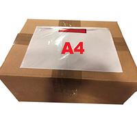 250 Pochettes document ci-inclus A4 Format 31,5 x 22,5 cm Plastique Incolore Pochette Porte Document Adhésive Autocollante a Coller sur carton