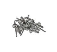 250 rivets alu tete 16 mm extra large de 4.8 x 16 tige acier -