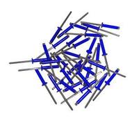 250 Rivets Bleus Eclates 4x20 Bleus