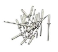 250 RIVETS TRIGRIP DE 4 x 20 BLANCS POUR PLAQUES MINERALOGIQUES