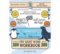 250 Sight Word Storybook, Pogo's Big Race (Level 2) Bilingual English/Spanish Inglés/Español: Write Over 200 Fry Sight Words in English and Spanish ... 8.5"x11" (Index And Answer Key Included)