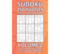 250 Sudoku Puzzles Volume 2: 250 Sudoku Puzzles from Easy to Expert for Hours of Brain-Teasing Fun with 5 different levels: Easy, Medium, Hard, Very Hard, Expert