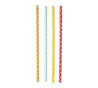 250 unité - Pailles Droites À Pois Ø0,60X21 Cm Assorti Papier
