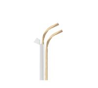 250 unité - Pailles Flexibles Enveloppées Ø0,60X23 Cm Naturel Kraft