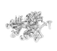 250 vis autoperceuses en acier au carbone, zinguées blanc, M4,8 x 16 mm, pour métal et acier ; vis à tôle auto-taraudeuses avec finition galvanisée pour la fixation de tôles. (Vis autoperceuse à tête