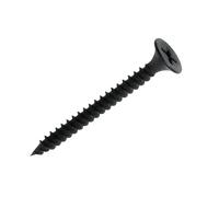 250 vis pour plaque de plâtre Easydrive, filetage double, tête évasée, phosphate noir, 4,8 x 100mm