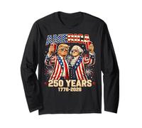 250 Years America Anniversary 250th Trump Washington Vintage Manche Longue