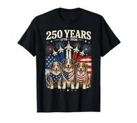 250 Years America Australian Shepherd Dog USA 4th of July T-Shirt