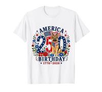 250 Years America German Shepherd Patriotic USA 4th of July T-Shirt