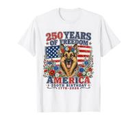 250 Years America German Shepherd Patriotic USA 4th of July T-Shirt