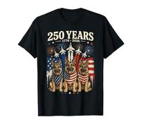 250 Years America German Shepherd Patriotic USA 4th of July T-Shirt
