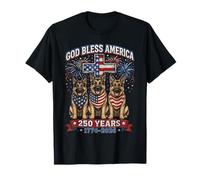 250 Years America German Shepherd Patriotic USA 4th of July T-Shirt