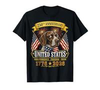 250 Years America German Shorthaired Pointer USA 4th of July T-Shirt
