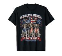 250 Years America German Shorthaired Pointer USA 4th of July T-Shirt