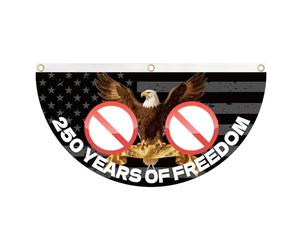 250 Years American Garden Flag - Patriotic | 1776-2026 Patriotic Garden Fan Flag, 250th Banner For Veterans, Outdoor Yard, Patio, Porch, Historical Sites, 4th Of July Celebrations & Parade