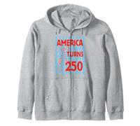 250 Years Anniversary America 1776-2026 Striped 4th of July Sweat à Capuche