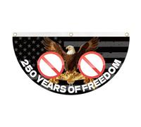 250 Years of Freedom Flag, 1776-2026 Patriotic Garden Fan Flag, 250th Celebration Banner for Veterans, Historical Sites, 4th of July, Independence Day, Parades