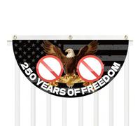 250 Years of Freedom Flag - 1776-2026 Patriotic Garden Fan Flag,Bright Color 250th Commemorative Banner |/17.72x35.43 inchesYard Patio Porch Historical Sites 4th of July Independence Day Celebratio