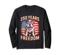 250 Years Of Freedom US Flag Bulldog Manche Longue