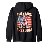 250 Years Of Freedom US Flag Bulldog Sweat à Capuche