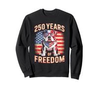 250 Years Of Freedom US Flag Bulldog Sweatshirt
