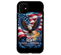 250 Years One Nation Under God - Eagle 1776 American Coque pour iPhone 11