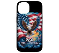 250 Years One Nation Under God - Eagle 1776 American Coque pour iPhone 14