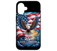250 Years One Nation Under God - Eagle 1776 American Coque pour iPhone 16
