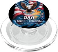 250 Years One Nation Under God - Eagle 1776 American PopSockets PopGrip pour MagSafe